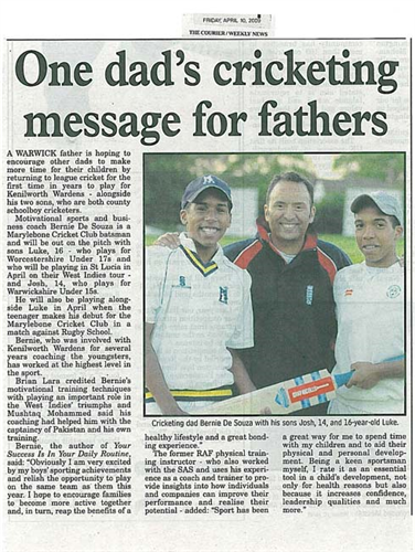 One dad’s cricketing message for fathers.